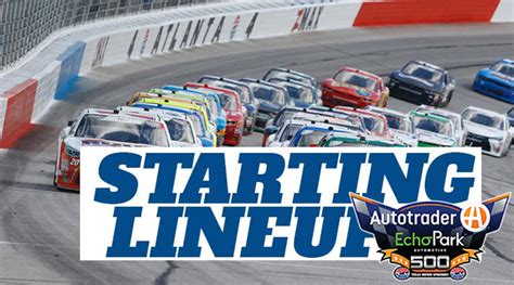 Six playoff drivers will start in the top 10 for Sundays 500-mile NASCAR Cup Series playoff race at Talladega Superspeedway. . Nascar starting lineup